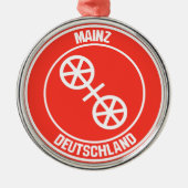 Mainz Round Emblem Ornament Aus Metall (Vorne)