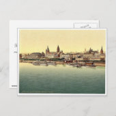 Mainz, von der Rheinbrücke, dem Rhein, Deutschland Postkarte (Vorne/Hinten)