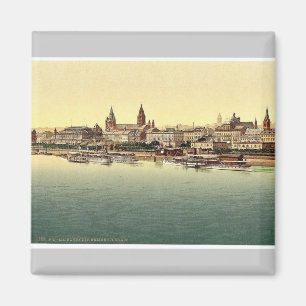 Mainz, von Rhein-Brücke, der Rhein, Deutschland Magnet