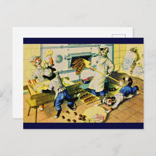 Mainzer chaotic bakery cats postkarte (Vorne/Hinten)