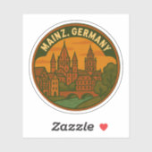 Mainzer Deutschland Kathedrale Kunst Aufkleber (Blatt)