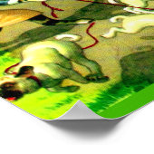 Mainzer-Katzen auf Motorrädern und Fahrrädern Poster (Ecke)