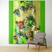 Mainzer-Katzen auf Motorrädern und Fahrrädern Wandteppich (Beispiel)