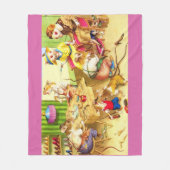 Mainzer-Mäuse-Kugeln und Schuhdrucke Fleecedecke (Vorderseite)