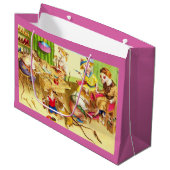 Mainzer-Mäuse-Kugeln und Schuhdrucke Große Geschenktüte (Vorderseite Schrägansicht)