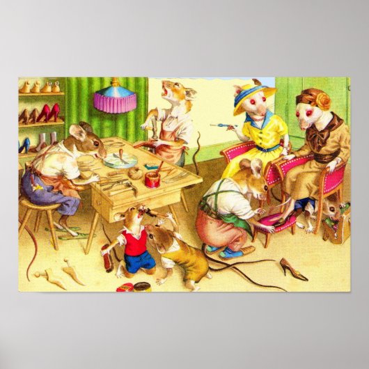 Mainzer-Mäuse-Kugeln und Schuhdrucke Poster (Vorne)