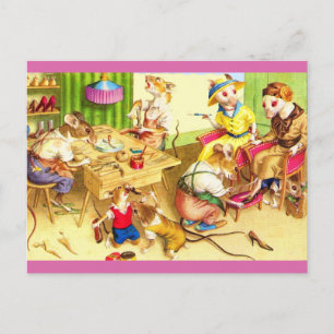 Mainzer mice cobblers and shoe store postkarte