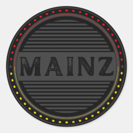 Mainzer Stadtstolz-Emblem – Deutsche Identität Runder Aufkleber