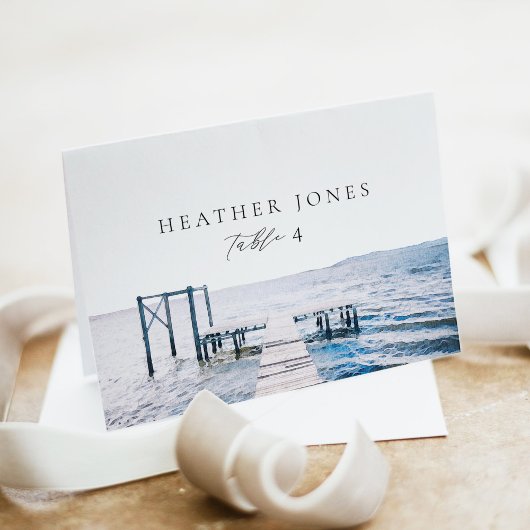 MAIRI Lake Pier Ocean Destination Place Cards RSVP Karte