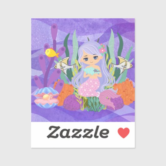 MAIRMAID IN DER OZEANISCHEN Wasserflasche Aufkleber (Blatt)