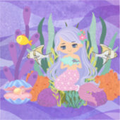 MAIRMAID IN DER OZEANISCHEN Wasserflasche Aufkleber (Vorderseite)