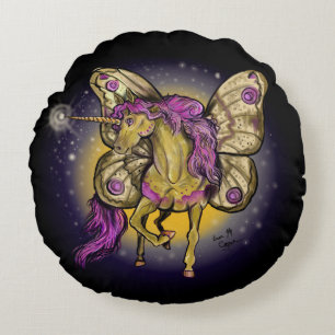 Mairy Horse Yellow Kaiser Rundes Kissen