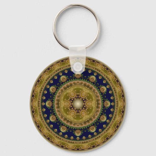 Mairy-orientalisches Rundmuster des Fraktals Schlüsselanhänger (Vorderseite)
