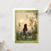 Mairy Secrets - Antike Grußkarte Karte (Vorderseite/Rückseite Beispiel)