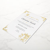 Mairy Tale Book Themed Book Gold Baby Dusche Folieneinladung (Gedreht)