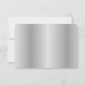 Mairy Tale Carriage Peacock Silver Response RSVP Karte (Rückseite)