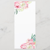 Mairy Tale Gold Princess Carriage und Pink Blume Menükarte (Rückseite)