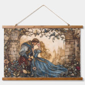 Mairy Tale Holz Topped Wall Tapestry Wandteppich Mit Holzrahmen (Vorne)