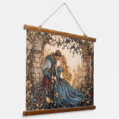 Mairy Tale Holz Topped Wall Tapestry Wandteppich Mit Holzrahmen (Gewinkelt)