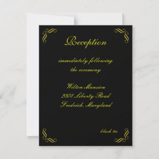 Mairy Tale in Black Empfang Card (schwarz) Einladung