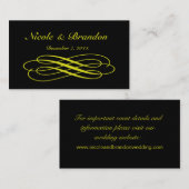 Mairy Tale in Black Wedding Website Card Begleitkarte (Vorne/Hinten)