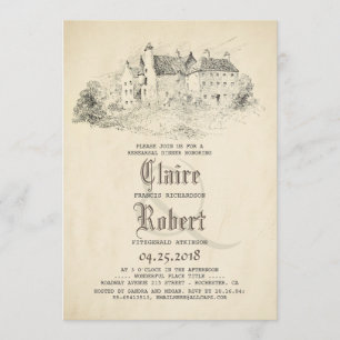 Mairytale Alte Burg Vintage Probe Abendessen Einladung