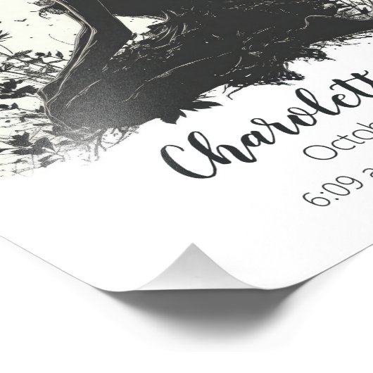 Mairytale Baby Duschgeschenk | Birth Stats Poster (Ecke)