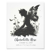 Mairytale Baby Duschgeschenk | Birth Stats Poster (Vorne)