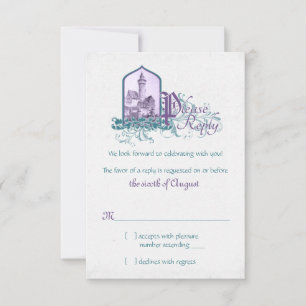 Mairytale Lila Aquamarines Schloss Hochzeit RSVP