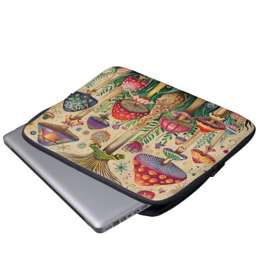 Mairytale Mushrooms Laptopschutzhülle (Vorne Knopf)