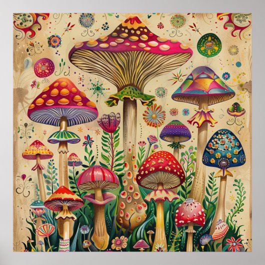 Mairytale Mushrooms Poster (Vorne)