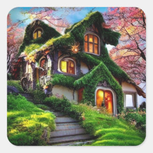 Mairytale Mysterious House Square Sticker