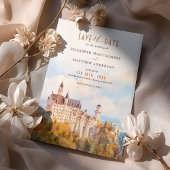 Mairytale Neuschwanstein Burg Save the Date Karte