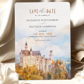 Mairytale Neuschwanstein Burg Save the Date Karte