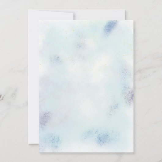 Mairytale Pony Stars Balloons Baby Shower Boy Einladung (Rückseite)