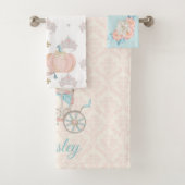 Mairytale Princess Carriage Glass Slipper Pumpkin Badhandtuch Set (Insitu)