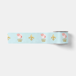 Mairytale Princess Royal Crown Fleur Feather Satinband