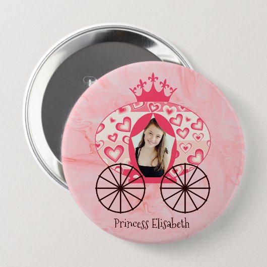 Mairytale Royal Princess Carriage Girl Button (Vorne & Hinten)