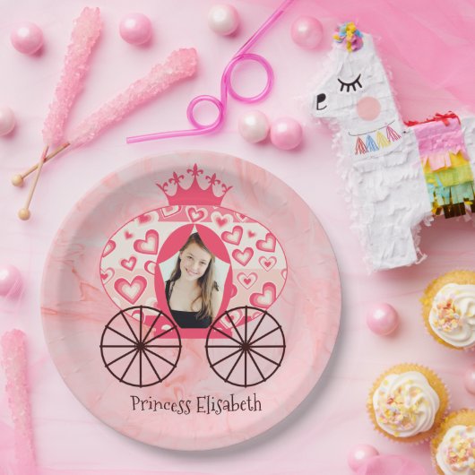 Mairytale Royal Princess Carriage Girl Pappteller (Party)