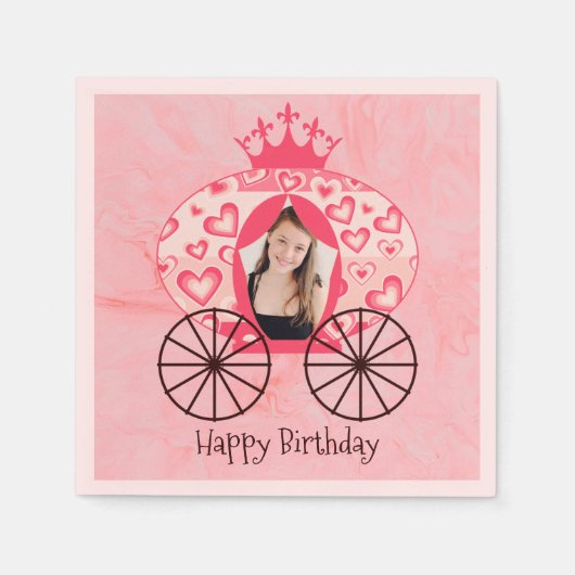 Mairytale Royal Princess Carriage Girl Serviette (Vorderseite)