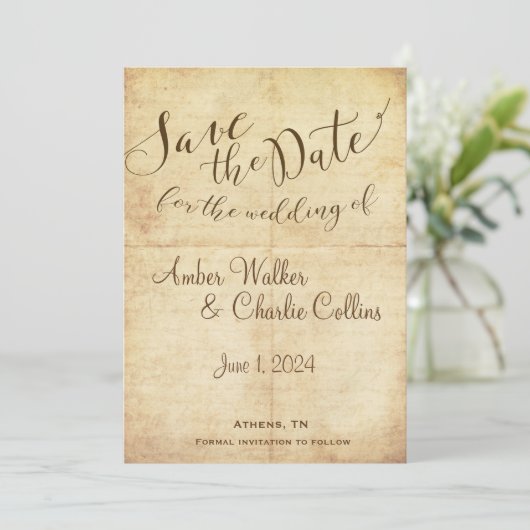 Mairytale Save the Date Einladung (Stehend Vorderseite)