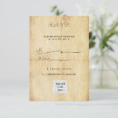 Mairytale UAWG Portriat WIth QR-Code - Brauner Tex Einladung (Stehend Vorderseite)