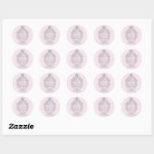 Mairytale Vintag Prinzessin Pink Wedding Sticker (Blatt)