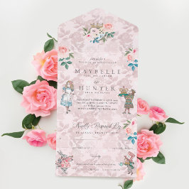 Mairytale Vintage Alice im Wunderland Storybook All In One Einladung