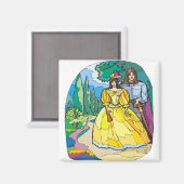 Mairytale Wedding Couple Magnet (Vorderseite/Rückseite)