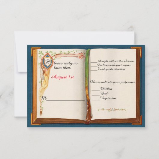 Mairytale Wedding Response Card RSVP Karte (Vorderseite)