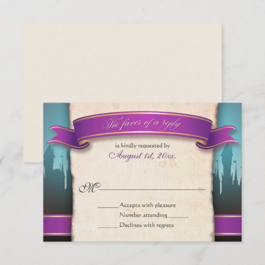 Mairytale Wedding RSVP Replik Cards (Vorne/Hinten)