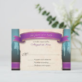 Mairytale Wedding RSVP Replik Cards Karte (Stehend Vorderseite)