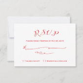 Mairytale Wedding RSVP - Roter Text (Vorderseite)