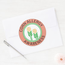 Mais-Allergie-Bewusstsein Pfirsich-Logo